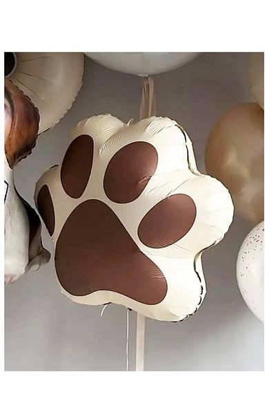 Deniz Party Store Caramel Paw Foil Balloon Cat Dog Birthday Party Balloon 52 X 44.5 cm 1 Piece