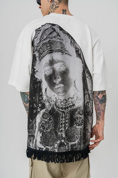 go gang own Μπλουζάκι Indian Fringe με λεπτομέρειες Oversize