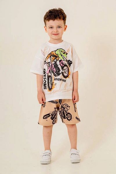 harby kids Boy's Printed Shorts Suit