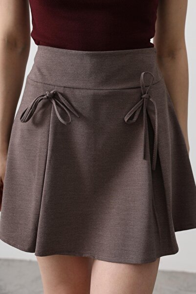 Genel Markalar KLESA KADIN KURDELA DETAYLI ŞORTLU MİNİ ETEK