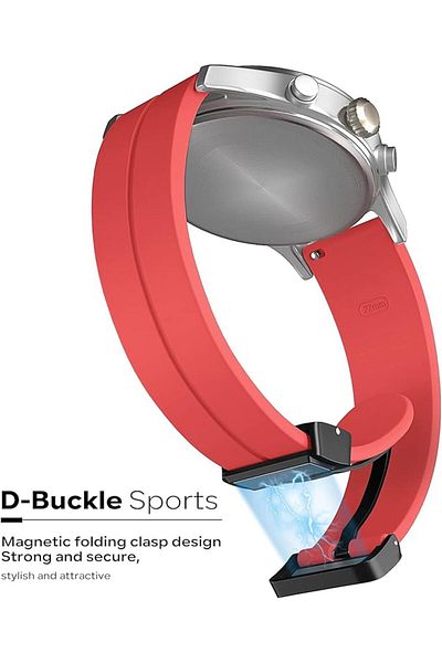 AWH Magnetic Silicone Watch Band, Quick Release, 16 22mm, Sport Strap for Men & Women
