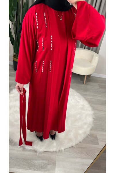 DEMET Sultan Taşlı İçlikli Abaya