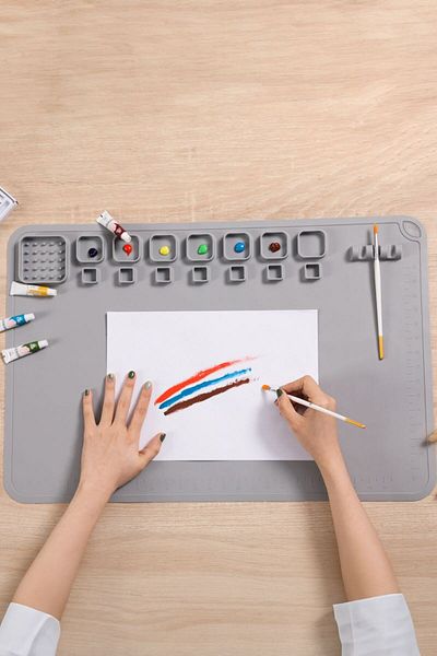 Weather Forecast 40X60Cm Silicone Washable Multi-Eye Painting Pad Picture Palette Drawing Mat Cin928