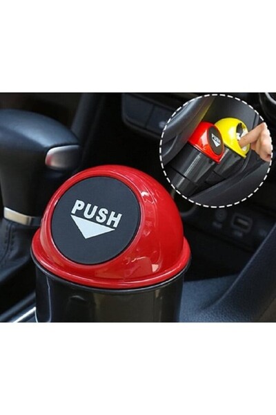 sky Car Interior Trash Can Red