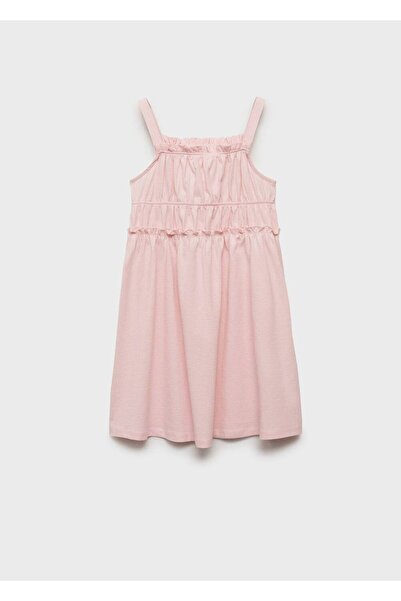 MANGO Kids Büzgülü Askılı Elbise