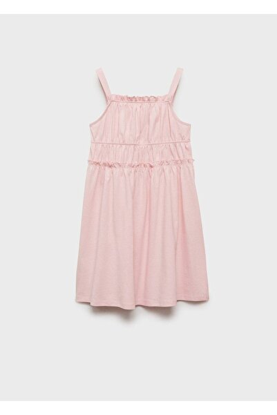 MANGO Kids Büzgülü Askılı Elbise