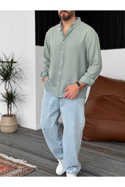 BYBASICMAN Green Basic Shirt G-5138