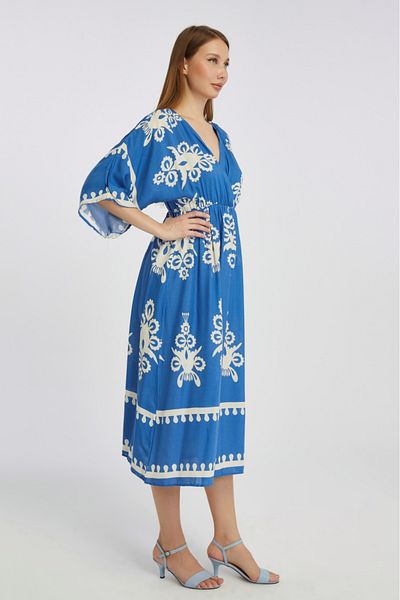 minikiss Rochie de damă din viscoză imprimată