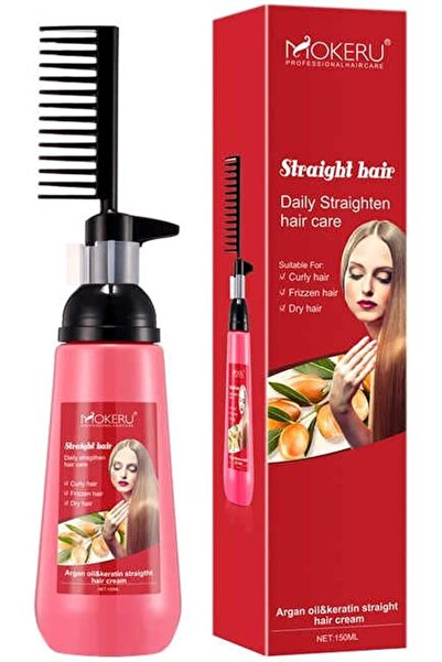 Mokeru كريم فرد الشعر بزيت الأرغان والكيراتين