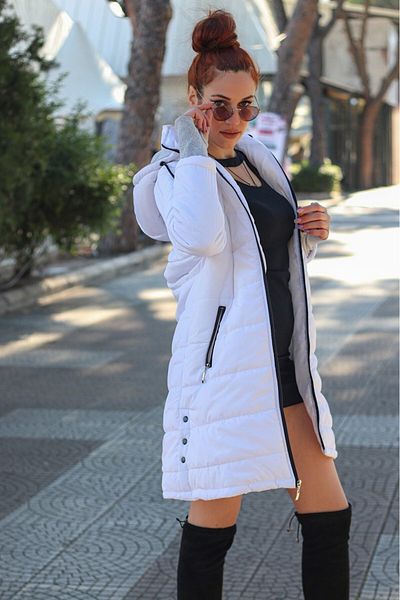 Barbora Winter Hooded Long Women's Puffer Jacket