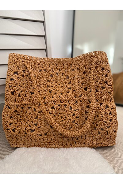 BAGS El örgüsü kağıt ip çanta