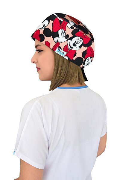 Nur Ortopedi Mickey Mouse Temalı Unisex Doktor Hemşire Hastane Aşçı Cerrahi Bonesi