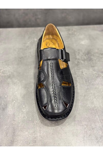 JAMES FRANCO SANDALET EL YAPIMI HAKİKİ DERİ ORTOPEDİK TABAN EXTRA HAFİF CIRT BANTLI SANDALET