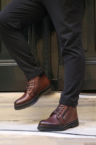 FAST STEP Genuine Leather Men's Classic Boots 943Sma926