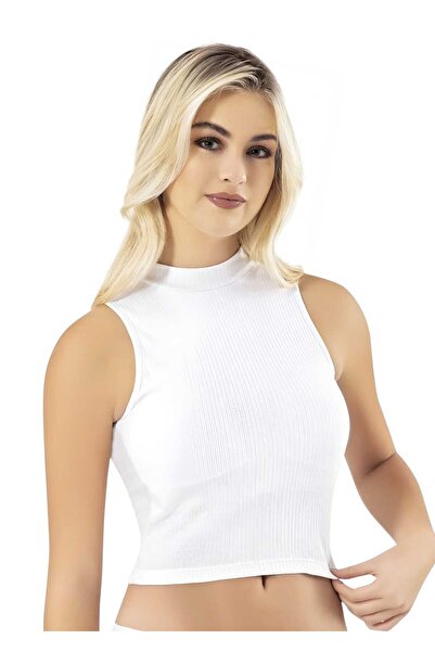 Uniquetrenders Жіночий 6-панельний рибальський комір з ребрами, напівмайочка з підкладкою та кроп-бюст