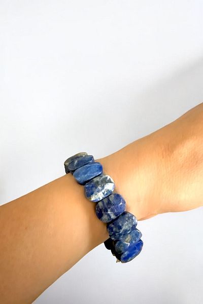 Pinty Design Custom Cut Natural Lapis Lazuli Stone Bracelet