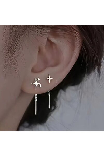 Dgt Luxury Elegant Star Drop Earrings