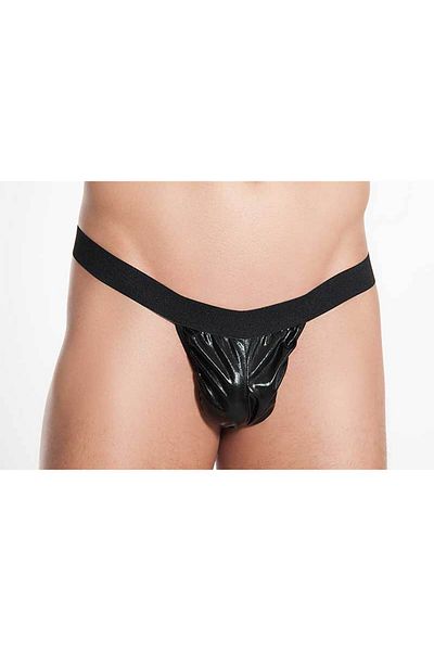 BscitirStore Bacio Fancy Black Lame Sexy Men's String - Thong Bc4589