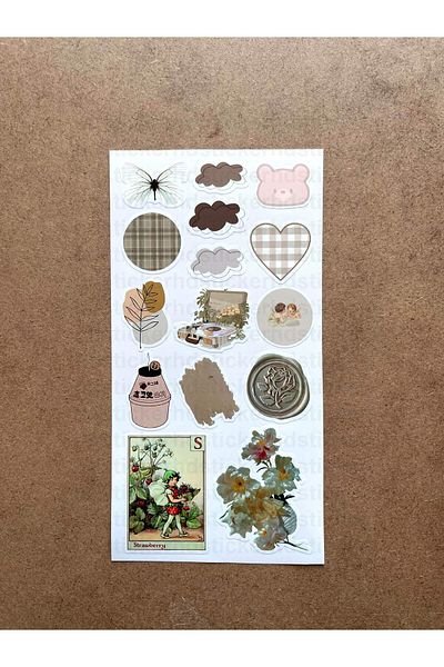 hdsticker 27Pcs Vintage Sticker Labels Set - Planner, Agenda, Bullet Journal and Laptop Stickers