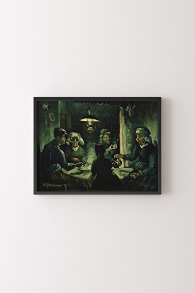 epiqart Patates Yiyenler - Siyah Çerçeve