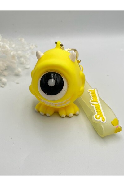 MyladyAccessoriess Breloc drăguț galben cu un singur ochi