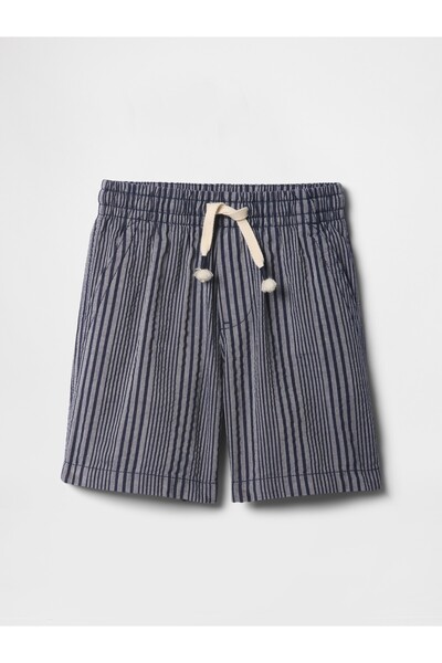 GAP Erkek Bebek Gri Seersucker Şort