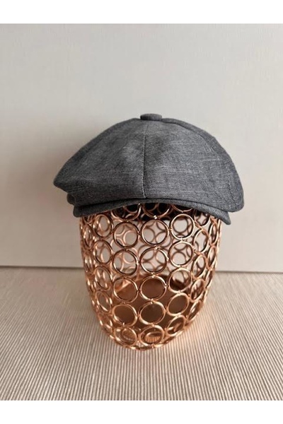 CosmoOutlet British Style Eight Piece Summer Smoked Hat with Elastic Back