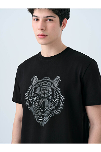 Loft Ανδρικό μπλουζάκι Regular Fit Μαύρο LF2039570