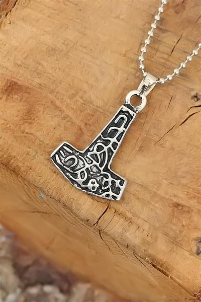 TT Tahtakale Toptancıları Silver Color Metal Accessory Ball Chain Men's Necklace
