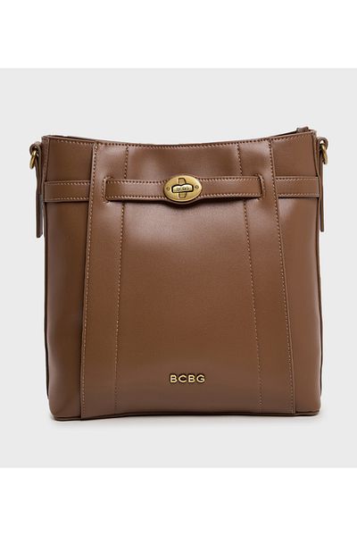 BCBG Grey Logo Detail Shoulder Bag