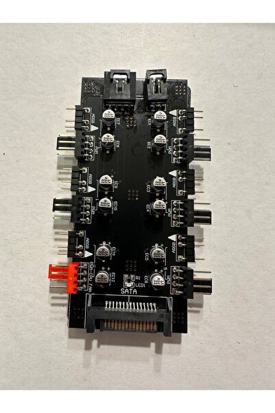 KEEPRO 6 port rgb fan çoğaltıcı 12 volt 4 pin pwm 5 volt 3 pin argb sata güç ...