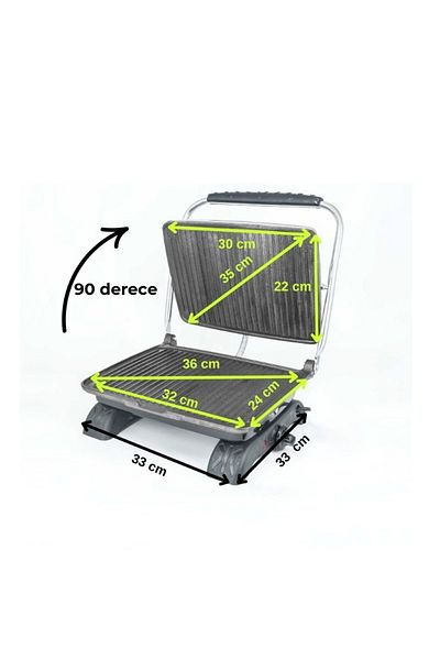 Dökümix Iron Cast Gray 1800 Watt 4-6 Slices Home-Industrial-Buffet Type Toaster and Grill