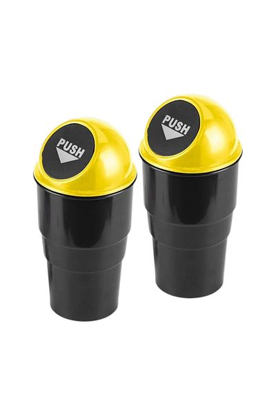 sky Car Interior Trash Can Yellow