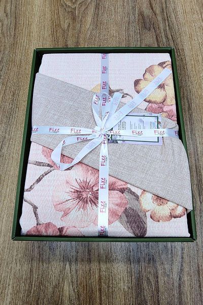 lissehome Pansy Beige Single Pique Set 100% Cotton with Elastic Sheets
