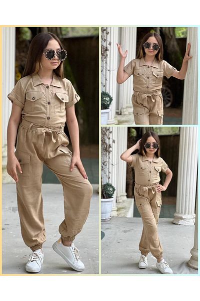 WARDA Girl's Pants and Belt Double Suit