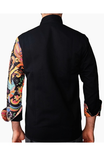 Ant Rotagrup Üniforma ve İş Elbiseleri Унисекс яке за готвач - Кухненско яке с етнически шарки и дълъг ръкав