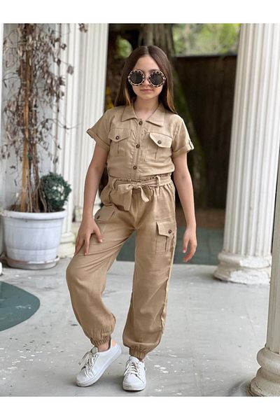 WARDA Girl's Pants and Belt Double Suit