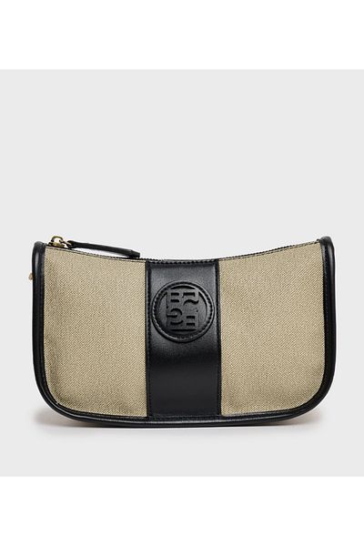 BCBG Khaki Logo Detail Shoulder Bag