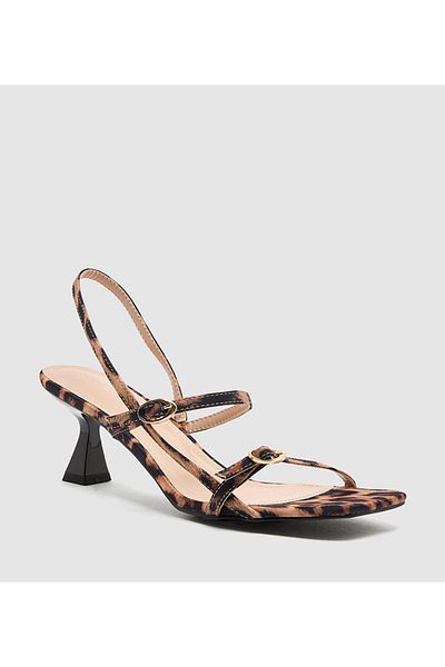 BCBG Square Stilettos Mid Heel Sandals