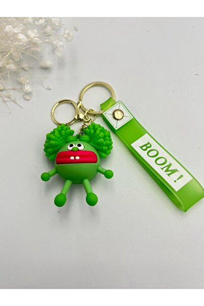 MyladyAccessoriess Breloc drăguț cu cap ondulat verde