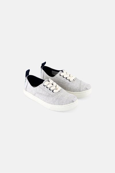 Toms Kids Boy Lace Up Shoes, Grey