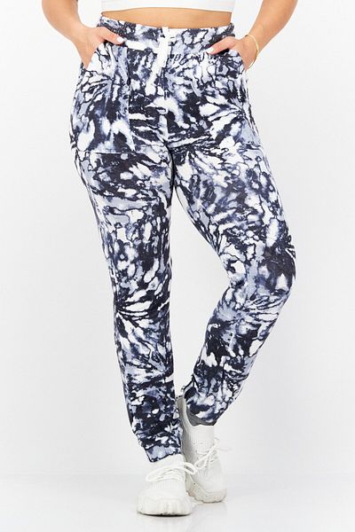 Marc New York Women Sportswear Fit Allover Print Outdoor Sweatpants, White