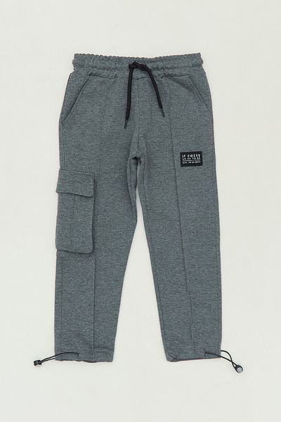 Fulla Moda Αγόρια αθλητικά παντελόνια με κέντημα τσέπης και πώμα ποδιών