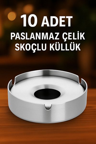 fitfiyat 10 τεμ! Πολυτελές μεγάλου μεγέθους ανοξείδωτο καφέ εσωτερικού χώρου Τύπος οικιακής χρήσης Τασάκι Τασάκι