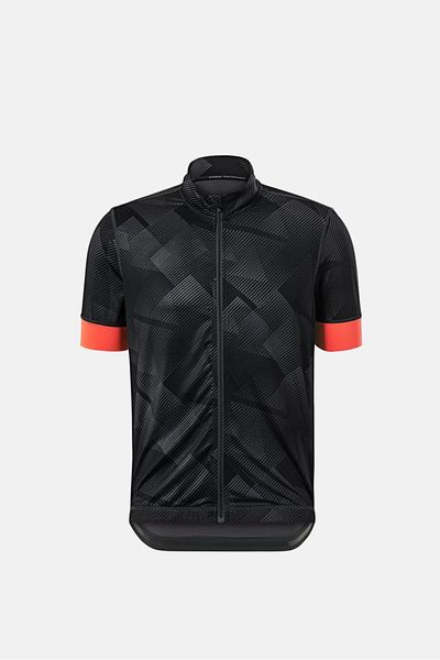 Tchibo Men Slim Fit Short Sleeves Cycling Jersey, Black