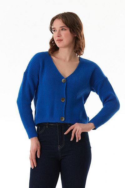 Fulla Moda Buttoned V-Neck Knitwear Cardigan