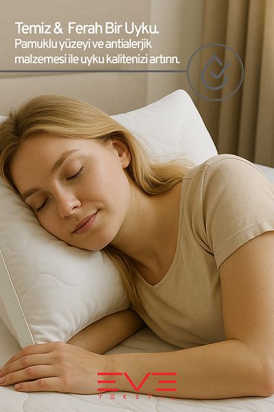 Eve Tekstil 8 bucăți Klimax White Series Siege Pernă Anti-alergică Nano Fibră de silicon 50x70 cm