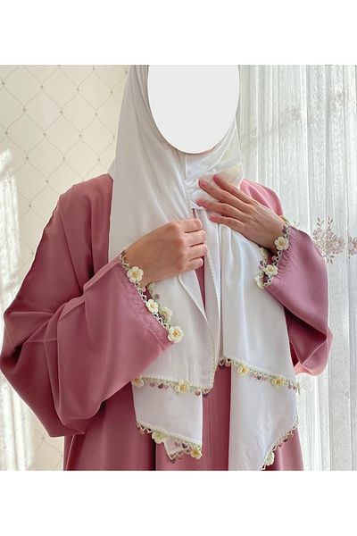 Nimet Abla Butik Hand Embroidered Prayer Robe Suit