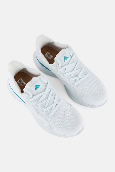 Fitflop Women Vitamin FFX Color-Pop Knitted Lace Up Shoes, Light Turquoise