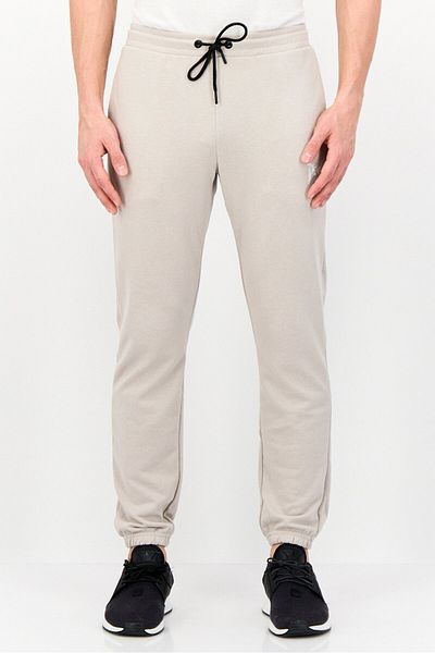 Tapout Men Regular Fit Drawstring Brand Logo Jogger Pants, Taupe
